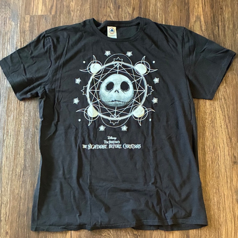 Vintage Y2K Disney Tim Burton Nightmare Before Christmas Jack Skellington Tee XL